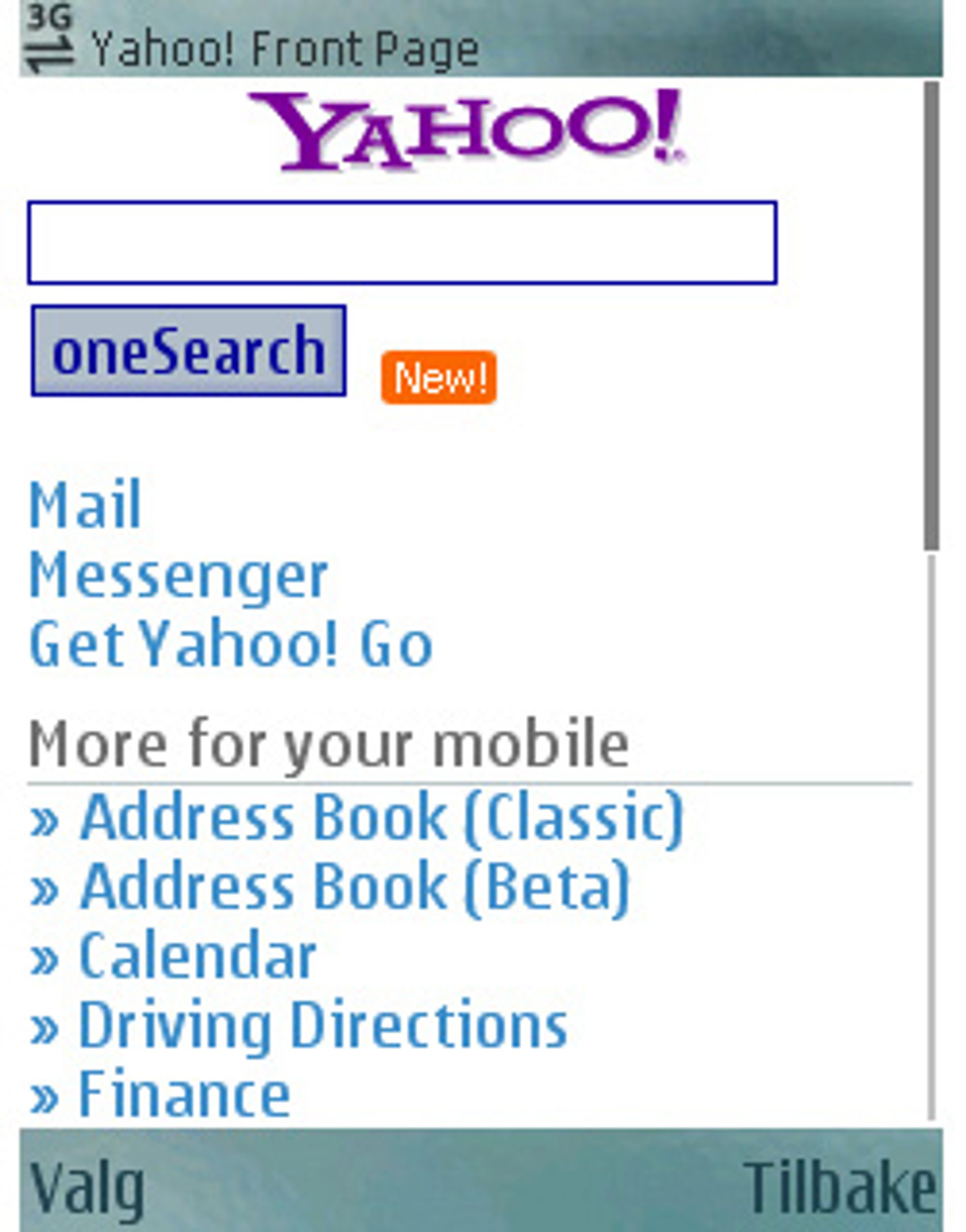 Yahoo fungerer greit. Men bare på engelsk.