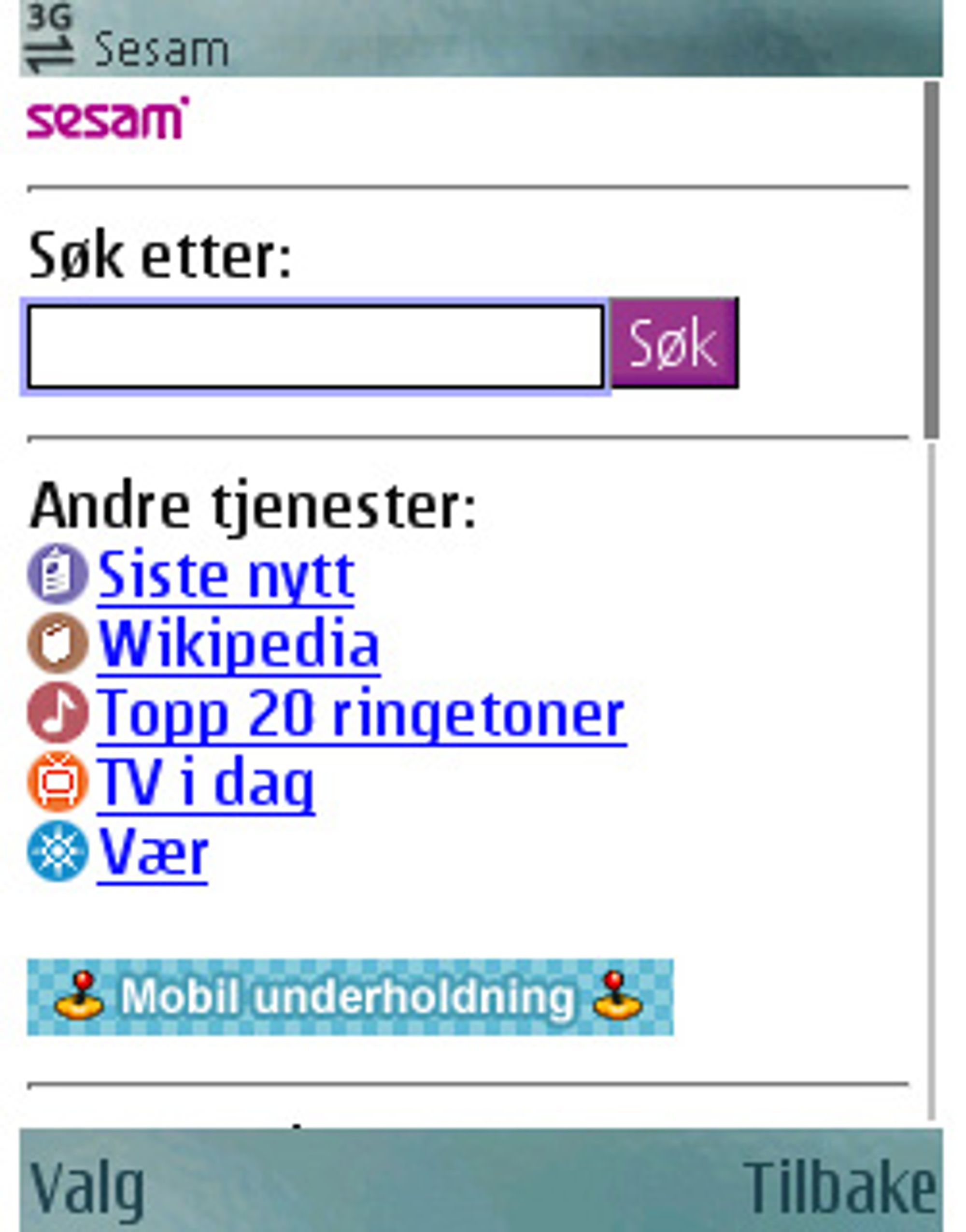 Sesam finner norske og engelske wap-sider uten å rote inn vanlige nettsider.