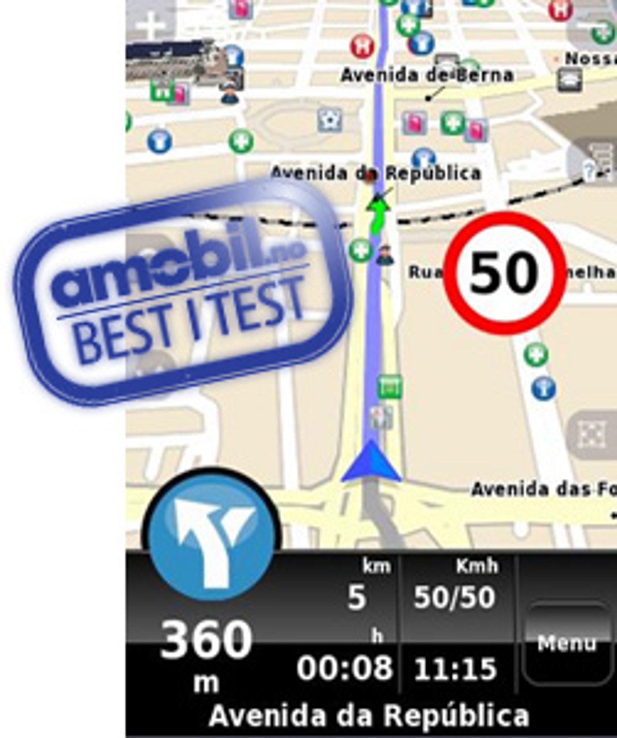 Ndrive har en noks� oversiktlig kartvisning.