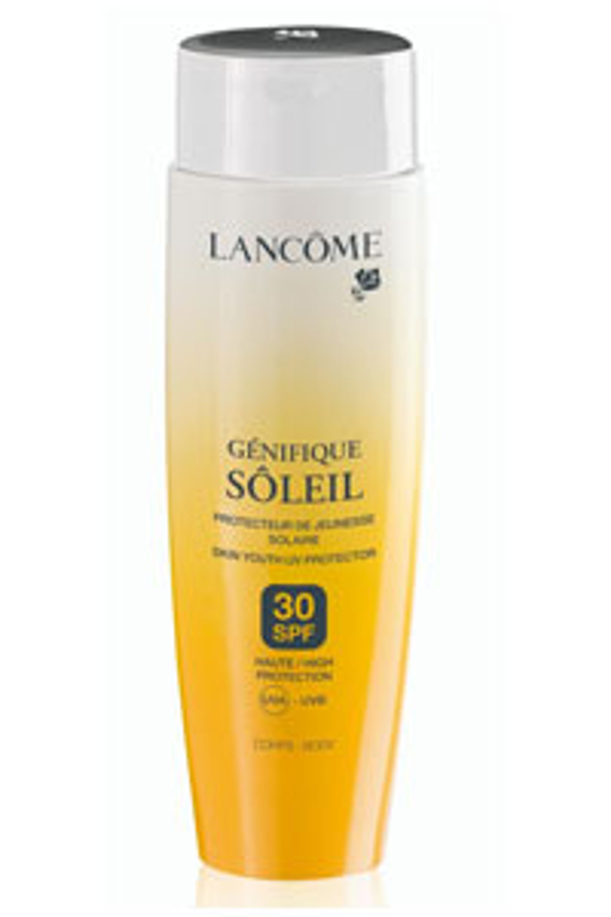 TIL KROPPEN: Génifique Soleil fra Lancôme er antiage- og solbeskyttelse i ett. Finnes for både kropp og ansikt. 380,-