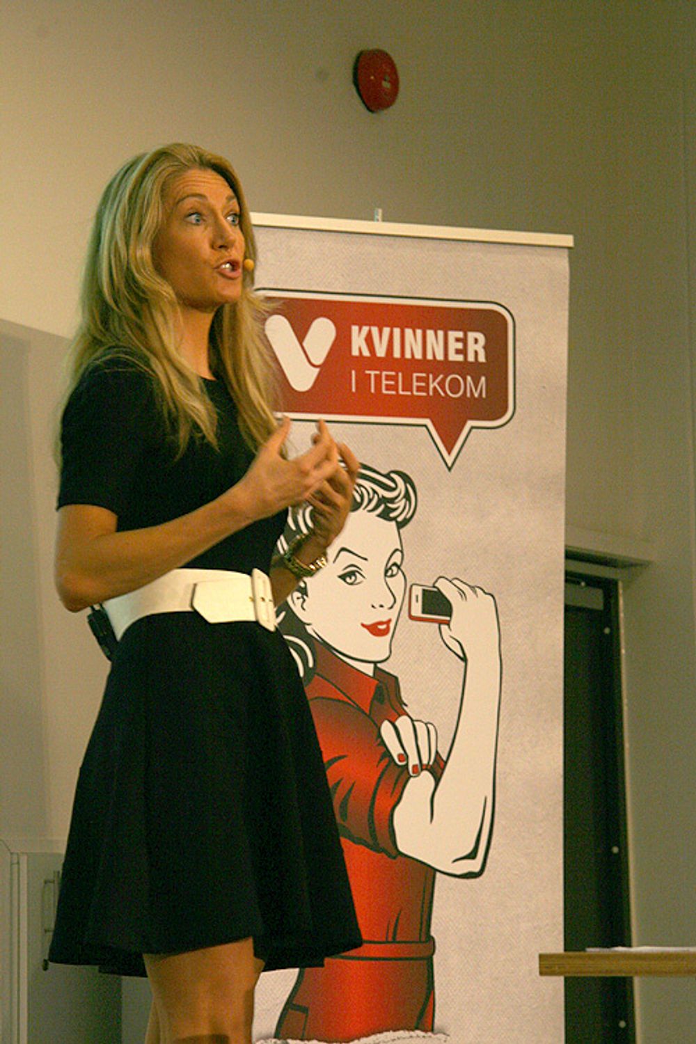 <p>H&oslash;yres Julie Brodtkorb Voldberg var blant foredragsholderne p&aring; Kvinner i Telekom 2011.</p>