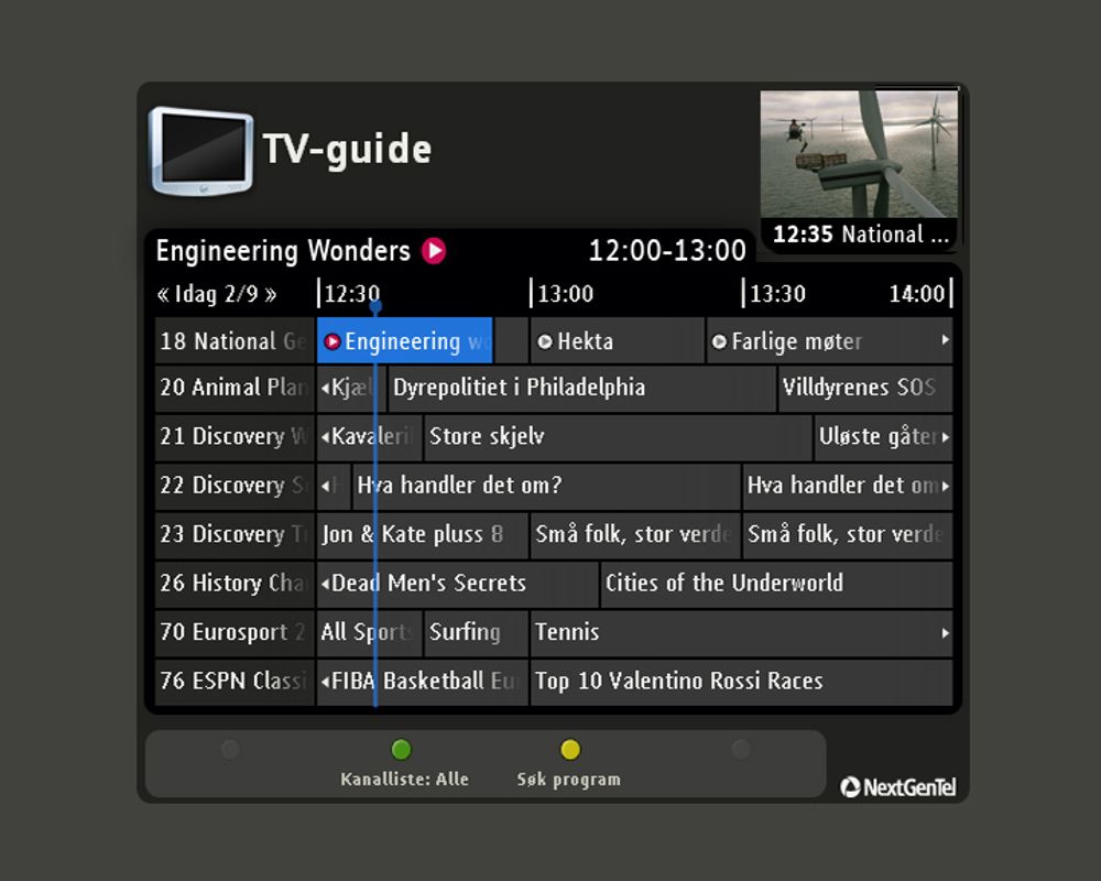 <p>Nextgentels nye IPTV-tjeneste Play lagrer TV-programmer for en hel uke i et eget arkiv man f&aring;r tilgang til ved behov.</p>