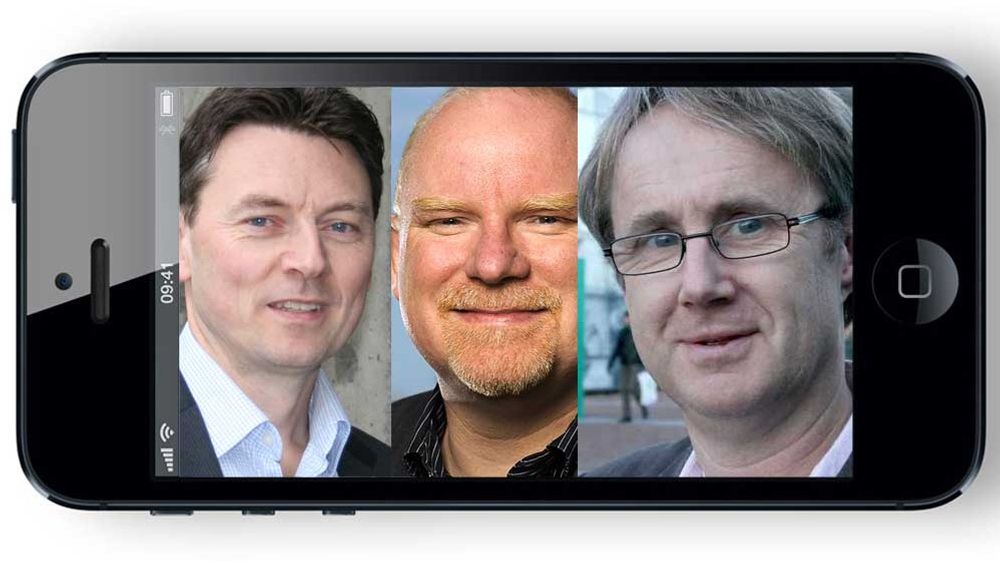 Teknisk sjef Geir Løvnes i Tele2, dekningssjef Tommy S. Johansen i Netcom og dekningsdirektør Bjørn Amundsen i Telenor har fått minst ett av sine ønsker til nye Iphone-modeller oppfylt.