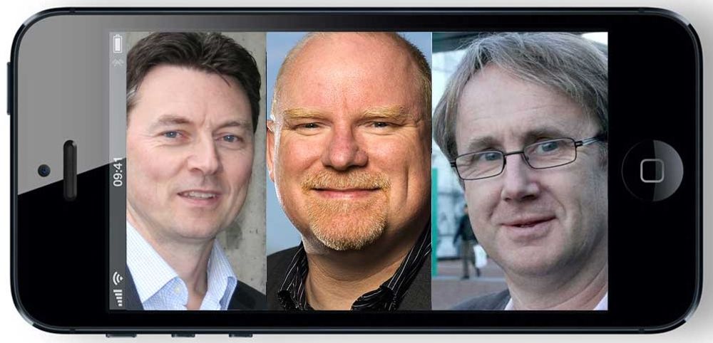 Tele2s tekniske direktør Geir Løvnes, Netcoms dekningssjef Tommy S. Johansen og Telenors dekningsdirektør Bjørn Amundsen  har alle ønsker om støtte for flere frekvenser i ny Iphone.