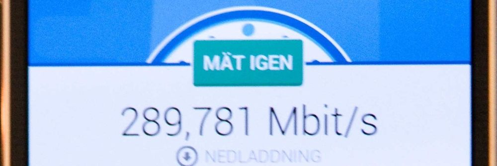 Denne målingen på 290 Mbit/s er den råeste hastigheten hittil i norske mobilnett.