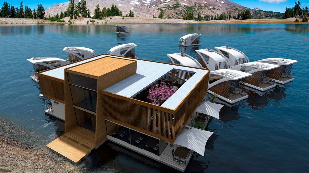 Om dette konseptet blir realisert kan du sjekke inn på et hotell som flyter på innsjøer i fremtiden. 