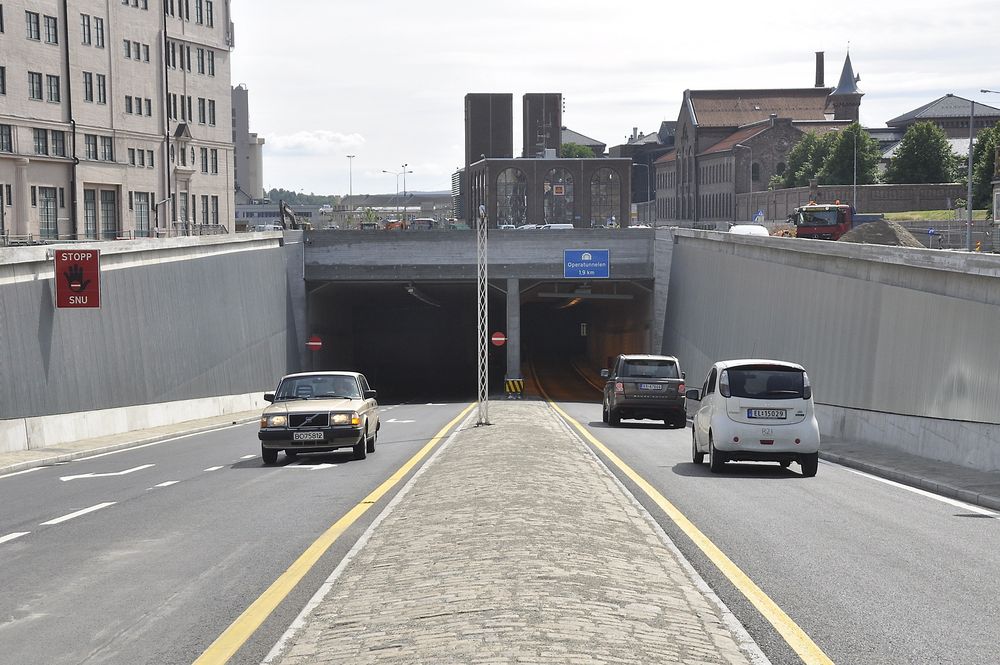 Disse rampene er etterlengtet. De gjør det mye lettere å komme mellom Operatunnelen og sentrale bydeler i Oslo. (Foto: Anders Haakonsen)
