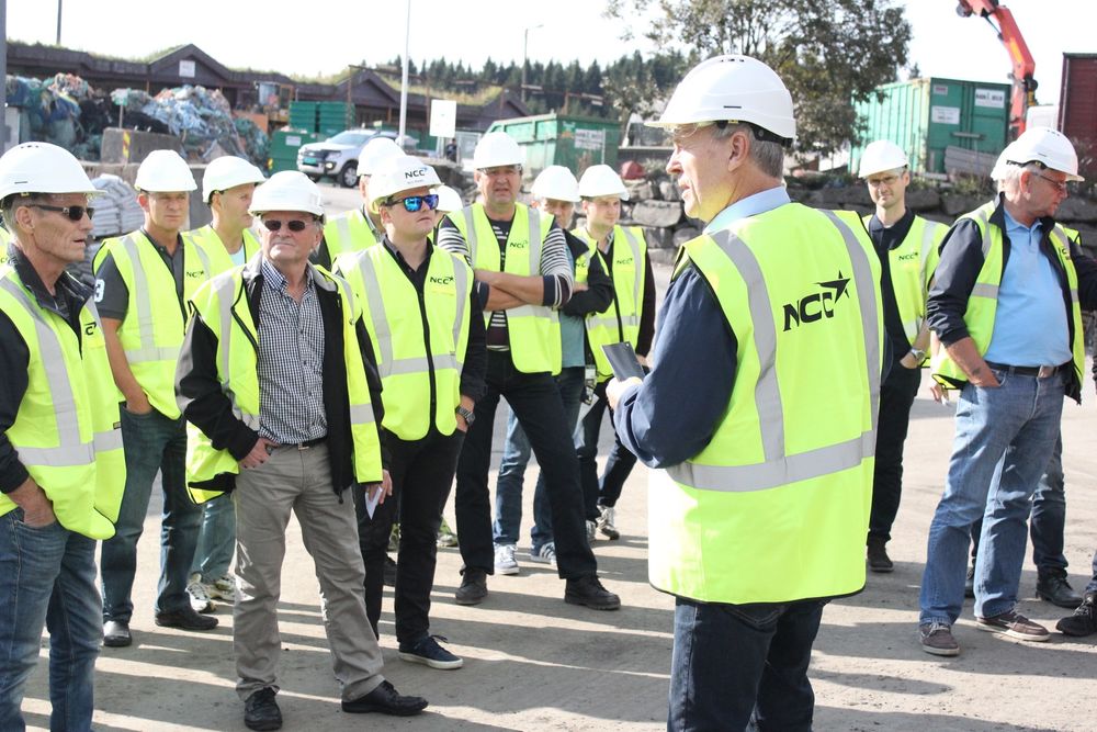 Distriktssjef Ove Røsland orienterte om den nye asfaltfabrikken i Rådal utenfor Bergen.