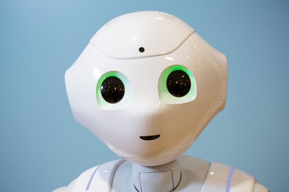 Pepper is the first humanoid robot designed to live with humans and has the ability to read emotions. The robot is made by SoftBank Mobile and Aldebaran Robotics. Tokyo, Japan. Copyright 2015 CHRISTINA SJOGREN