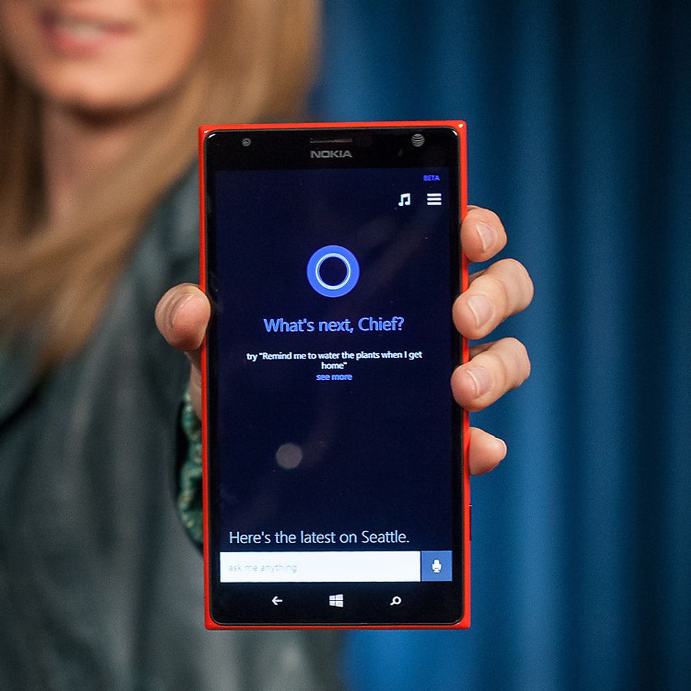 Dette er Cortana på Windows Phone. Snart kommer hun også til Android.