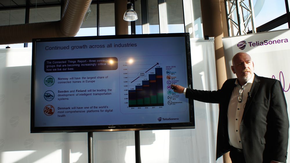 TeliaSoneras Hans Dahlberg ser for seg betydelig vekst i antallet tilkoblede ting frem mot 2018.