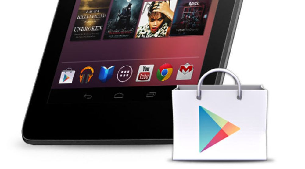 Google Nexus 7 selges først og fremst gjennom Google Play-butikken.