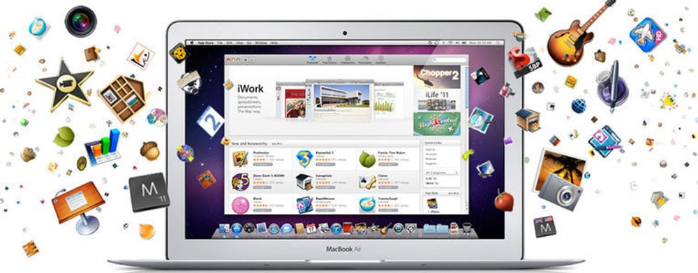 Apple lover stort utvalg av programvare i Mac App Store.