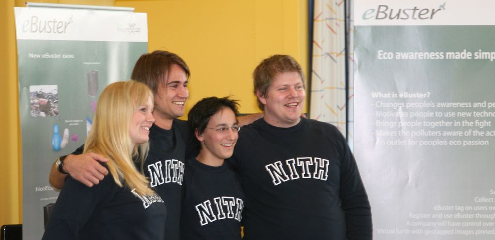 Christian Johannesen, Trude Martinsen, Kristian Sølve Ravndal og Richard Dante fra NITH vant Imagine Cup Norge 2008.