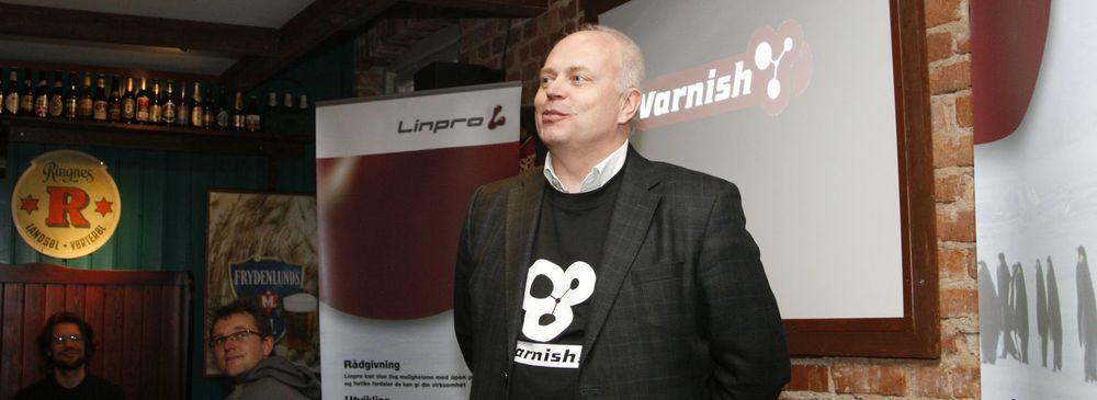 Linpro-sjef Trond Heier lanserte Varnish 2.0 på tirsdag.