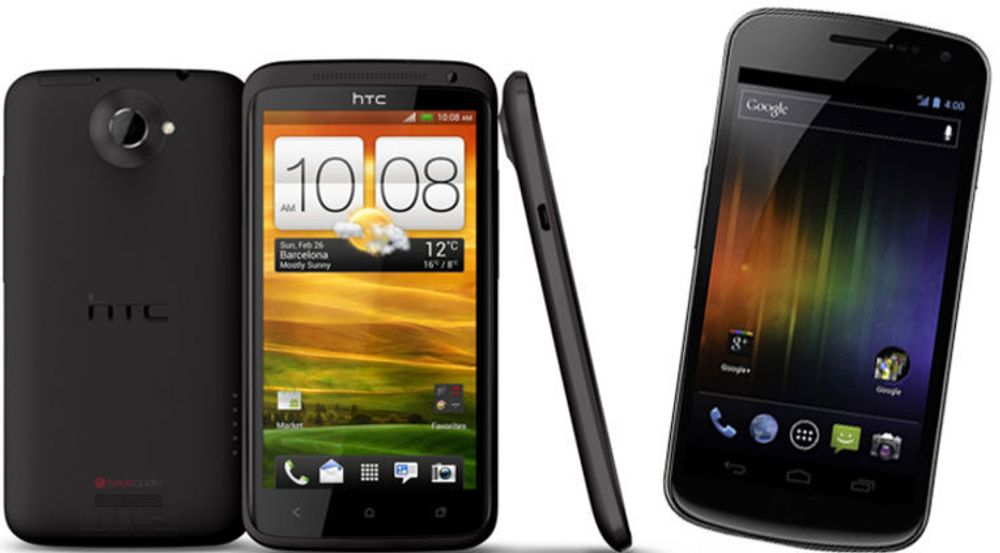 HTC One X og Samsung Galaxy Nexus. HTC oppgir bare batterikapasiteten til One X. Samsung nøyer seg med å oppgi batterikapasitet og standby- og taletid med 2G. Slik tall gir ikke grunnlag for å vurdere batterilevetid med for eksempel video og nettsurfing.
