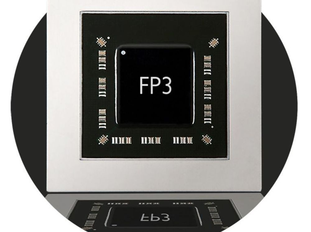 Den nye nettverksprosessoren FP3 fra Alcatel-Lucent.