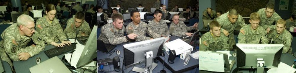 Situasjonsbilder fra laget til West Point under årets "Cyber Defense Exercise". (foto: US Miliutary Academy)