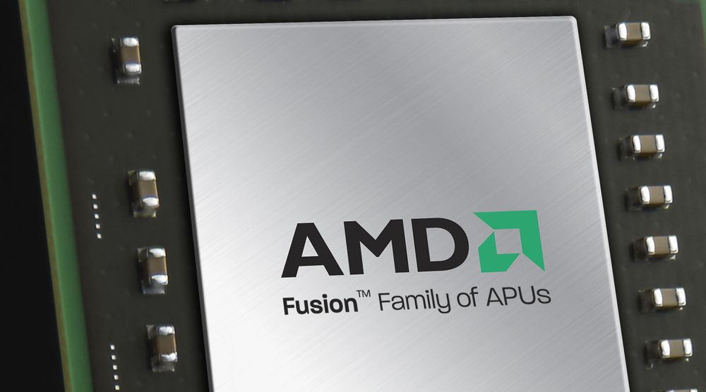 AMDs Fusion-brikker som inneholder både CPU og GPU.