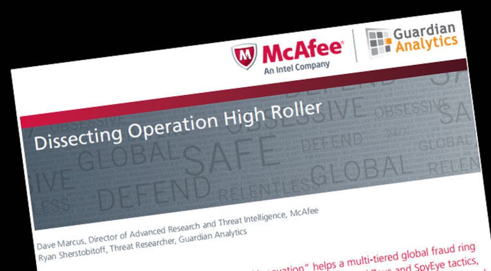 Rapporten til McAfee og Guardian Analytics analyserer avanserte angrep mot nettbanker i Europa, Latin Amerika og USA.
