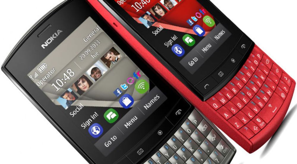 Nokia Asha, her i varianten 303, overrasker med en plass på Netcoms oversikt over Norges ti mest solgte smartmobiler i mai.