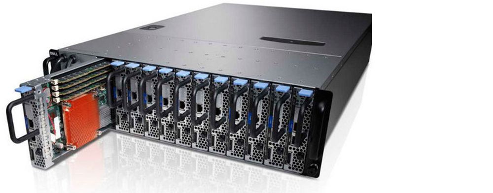 Dell PowerEdge C5125: Opptil 12 servere i en enhet på 3 U.