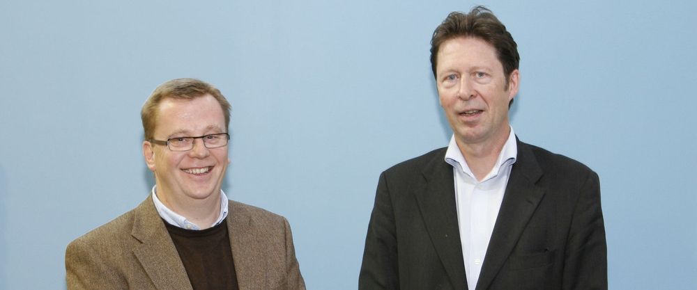 Roald Sannæs og Henrik Bækken i konsulentselskapet Move mener de kommer godt ut av bransjens konsolideringsiver.