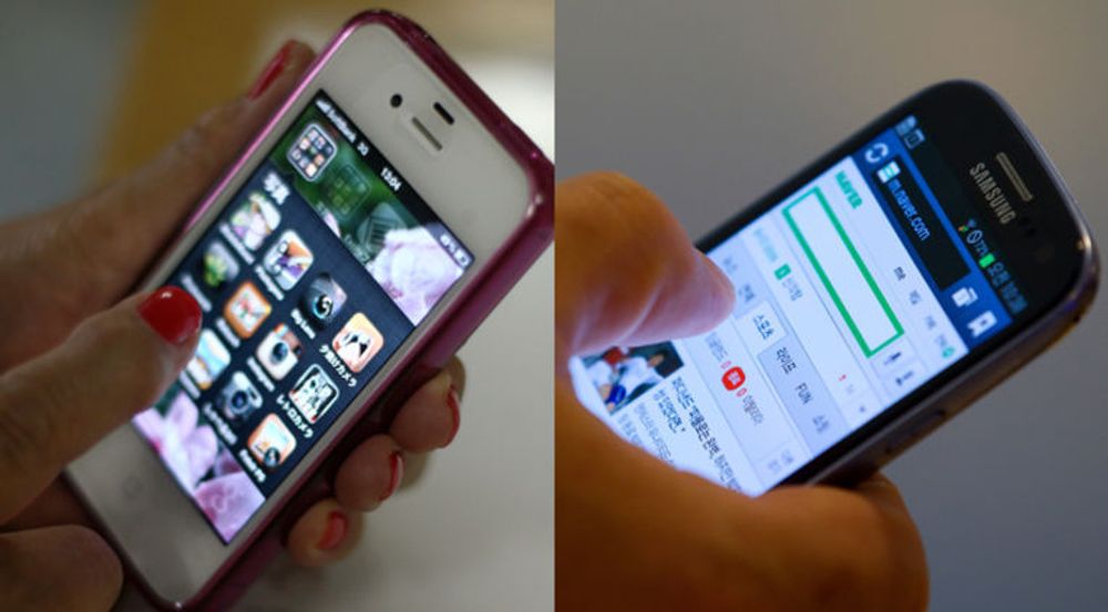 Symboler på et duopoli: Apple iPhone 4S og Samsung Galaxy SIII.