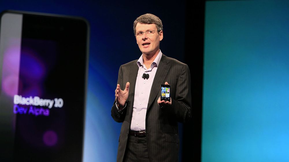 Bære eller briste: RIM-sjef Thorsten Heins må lykkes med  Blackberry 10 hvis selskapet skal overleve. Produktet som i fjor ble forsinket skal endelig lanseres onsdag til uken. 