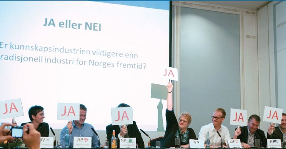 På IKT-Norges paneldebatt før valget var alle politikerne rungende enige. Organisasjonens «Veikart for vekst og velferd» skal hjelpe dem til å sette løftet ut i livet.