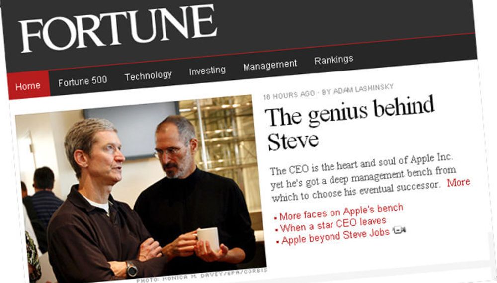 Apples nestsjef, Tim Cook, tok over ledelsen av selskapet da Steve Jobs var syk i 2004. Nå spekuleres det i om han tar over etter Apple-gründeren.
