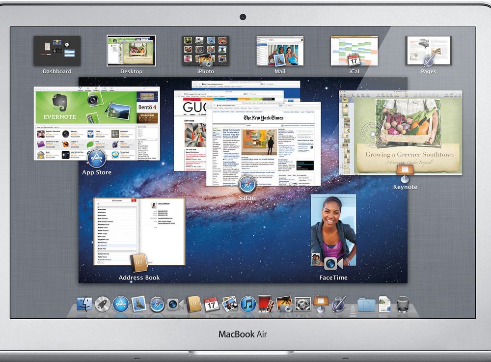 Mission Control i Mac OS X Lion gir oversikt over alt som kjøres på maskinen.