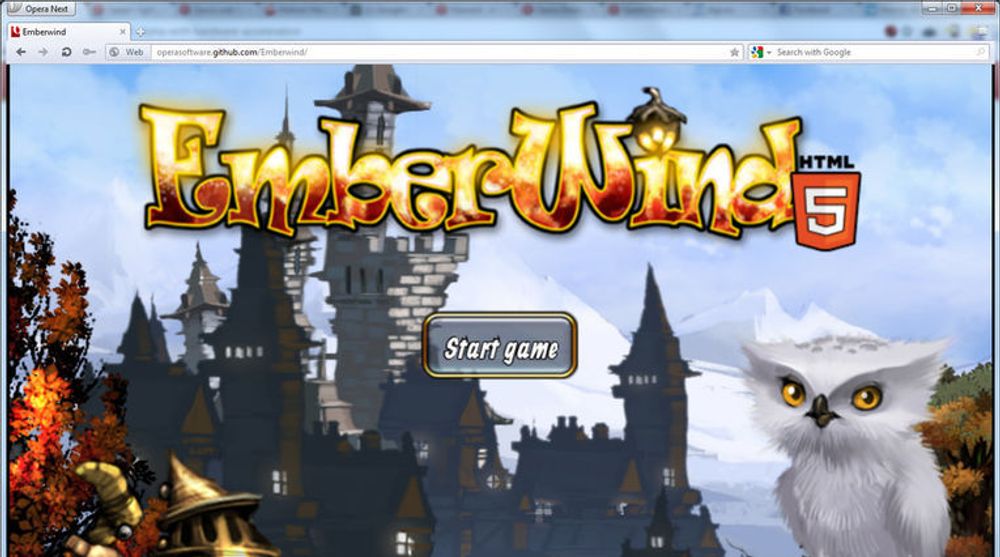 Opera Software tilbyr en HTML5-utgave av spillet EmberWind som blant annet utnytter at nettleseren har støtte for maskinvareakselert grafikk.