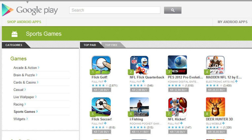 Google åpner for at alle deler av store spill og applikasjoner kan lastes ned fra Google Play Store.