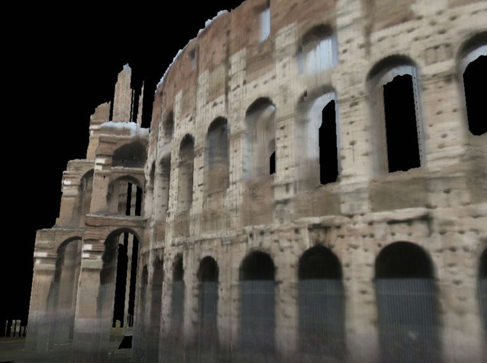 Utsnitt av 3D-modellen av Colosseum laget av prosjektet "Building Rome on a Cloudless Day".