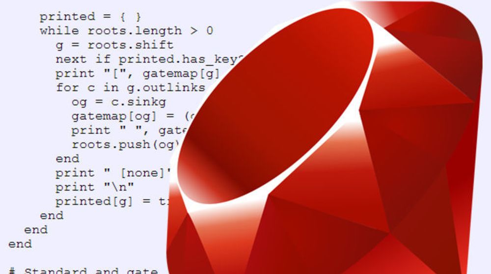 Programmeringsspråket Ruby har oppnådd et visst fotfeste, 20 år etter at det først ble skapt.