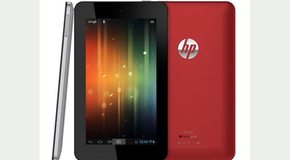 HPs nye billig-brett Slate 7 har en gummiert bakside, slik også Googles Nexus 7 har. Ellers er det lavere pris som fremstår som HPs kanskje eneste fortrinn her.