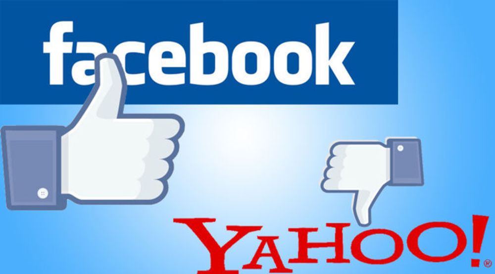 Innen bannerannonser i USA er utviklingen klar: Facebook øker, Yahoo står stille.