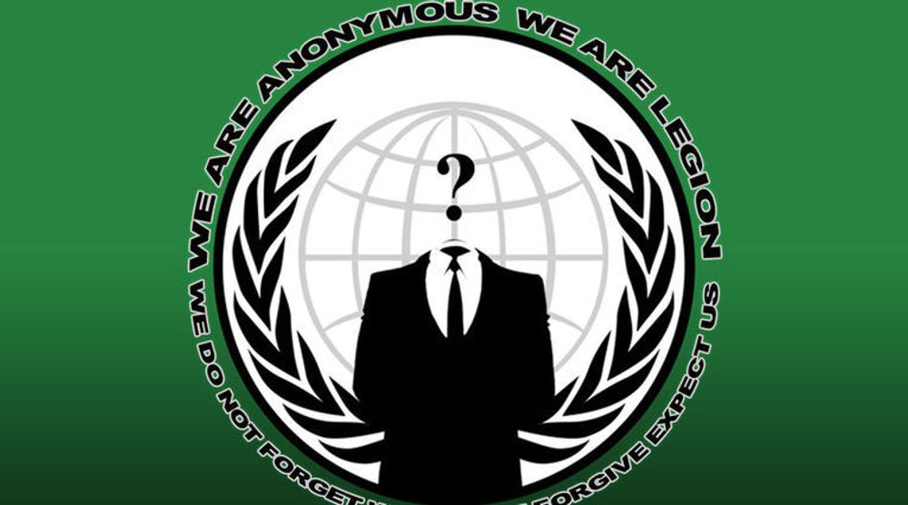 Nettaktivistene i Anonymous slo mandag til mot statlige syriske nettsider. 