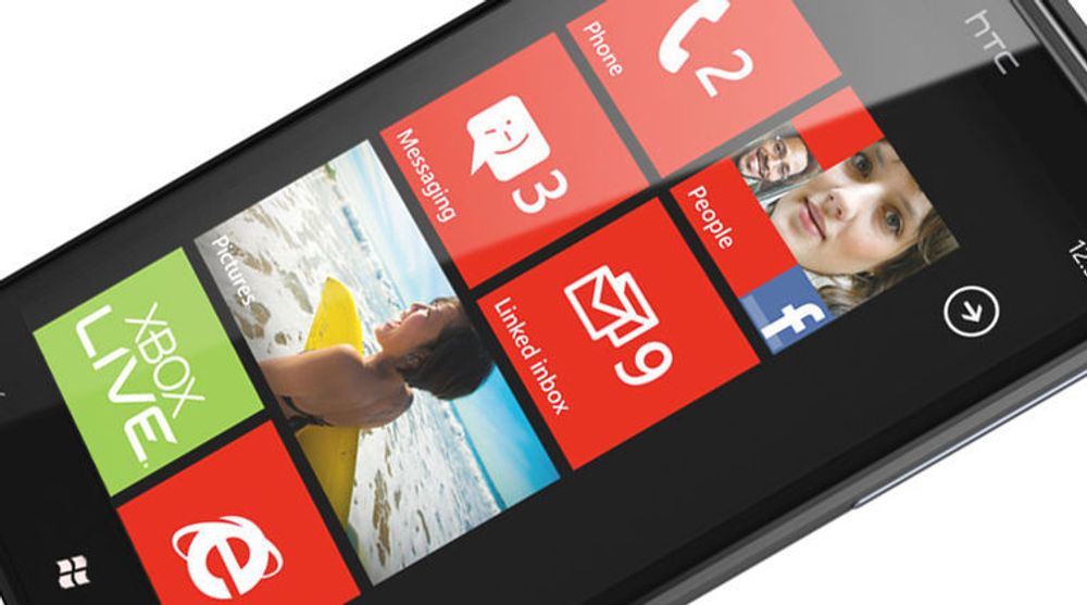 Windows Phone, her på HTCs Titan-modell.