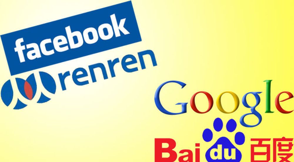 Sosiale tjenester som Facebook og Renren utfordrer forretningsmodellen til søketjenesteer som Google og Baidu.