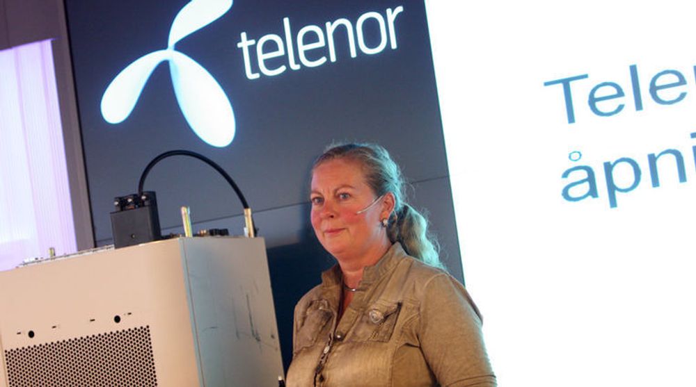 Telenor-direktør Berit Svendsen røpet onsdag at de vil lansere 4G-mobilnett om «noen få uker». Her fra lanseringen av det hun kalte «Europas mest moderne mobilnett» oktober i fjor.