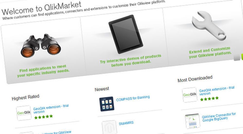 Virksomheten på QlikMarket vil være avgjørende for hvordan QlikView utvikler seg som plattform.