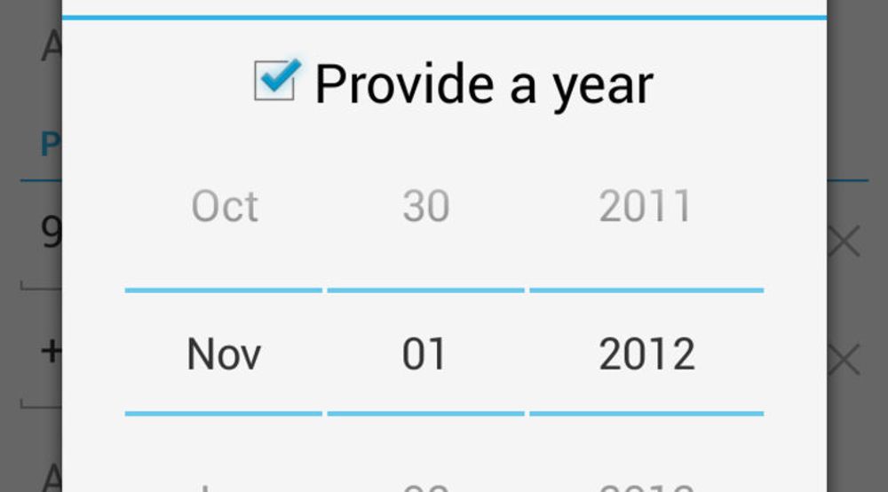 Feilen i kontaktapplikasjonen i Android 4.2 gjør det umulig å velge riktig fødselsdag for kontakter som er født i desember.