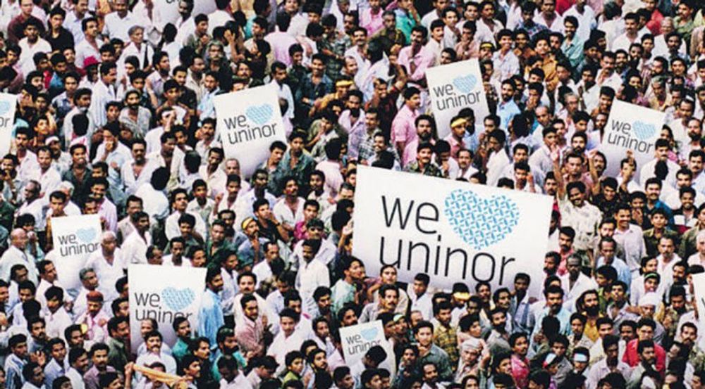 Detalj fra en plakat som Telenor bruker for å vinne støtte i India.