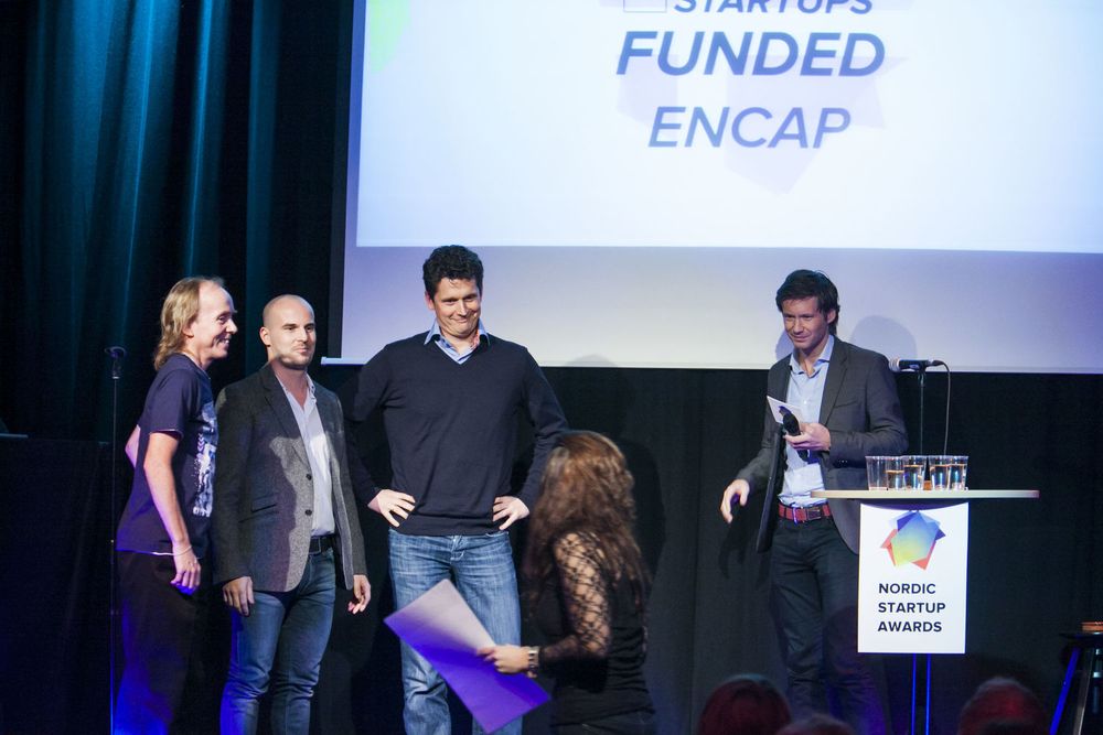 EnCap fikk prisen for årets "finansierte" selskap. Arne Riiber, Johan Sörmling og Thomas Bostrøm Jørgensen mottok prisen på vegne av selskapet. 