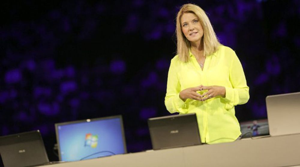 Tami Reller, finans- og markedssjef i Microsofts Windows- og Windows Live-divisjon, stod for store deler av hovedtalen til Microsofts partnere i går.