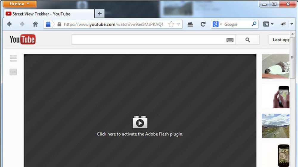 Omtrent slik vil områder med plugin-basert innhold bli seende ut når Mozilla aktiverer Click to Play for fullt i Firefox. Foreløpig er det bare mulig å aktivere dette via de mest avanserte innstillingene, about:config.