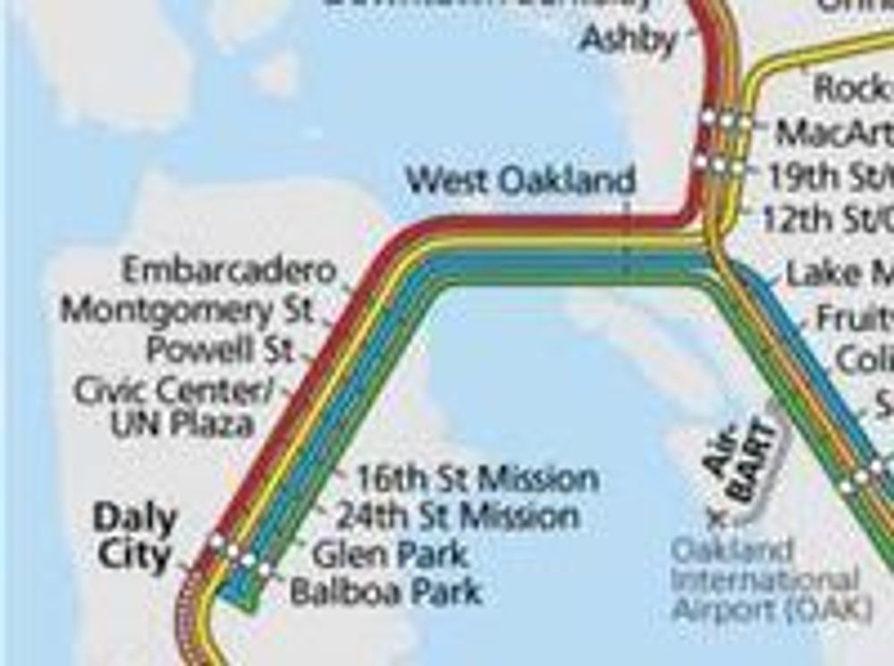 Bay Area Rapid Transfer (BART) binder sammen alle de store tettstedene i og rundt San Francisco og Oakland.