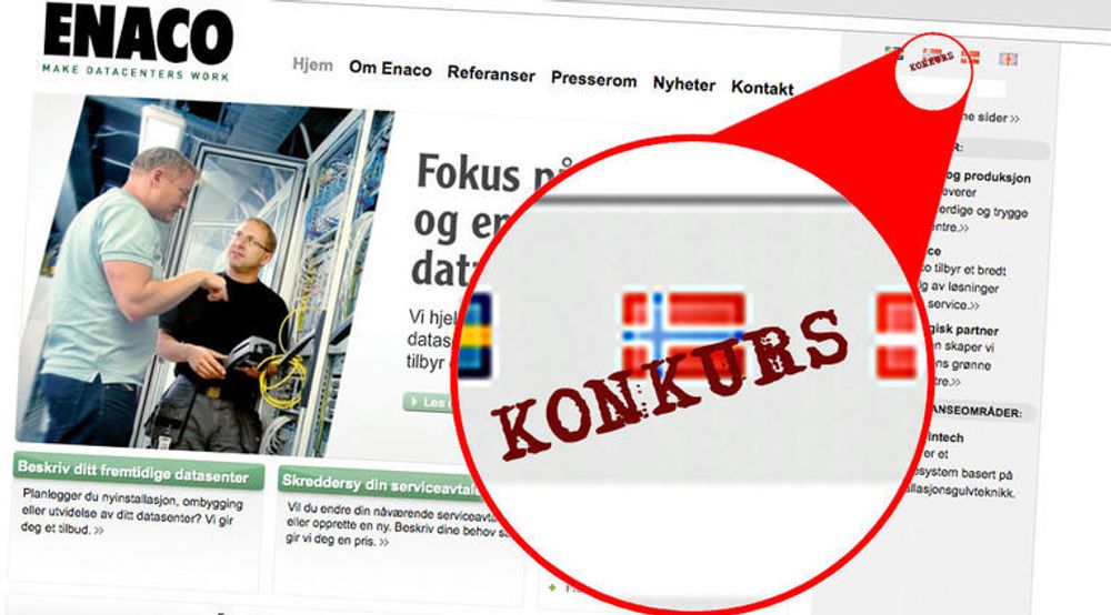 Enacos norske virksomhet gikk torsdag konkurs. Årsaken er  enda ikke kjent, men selskapet hadde svært høy gjeld. 